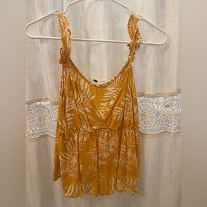 Roxy yellow floral blouse